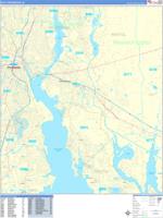 East Providence Wall Map Zip Code